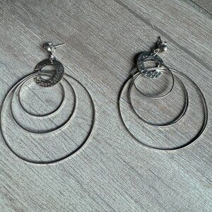 Silver Multihoop Earrings